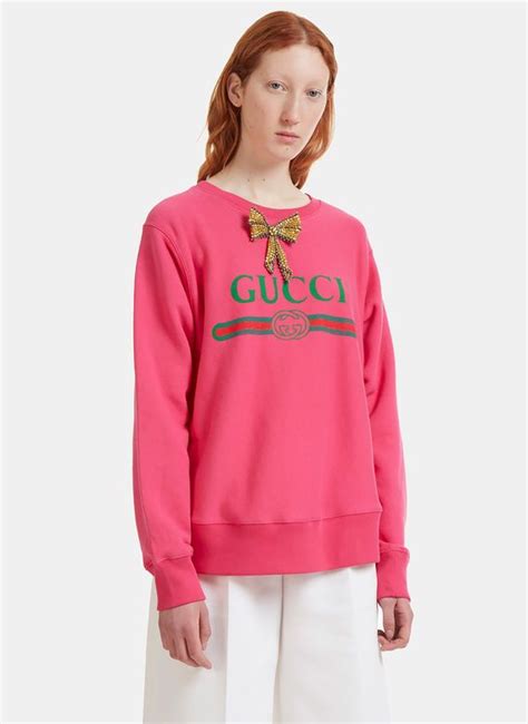 gucci bow sweater|gucci sweatshirts for women.